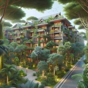 Tropical Architecture Condominiums in Lush Greenery