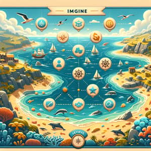 Coastal 2.5D Game Level Selection UI | Nautical Theme