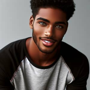 Strikingly Handsome Black Man with Captivating Hazel Eyes