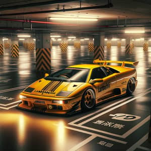 Customized Lamborghini Diablo in Vibrant Yellow | JDM Style