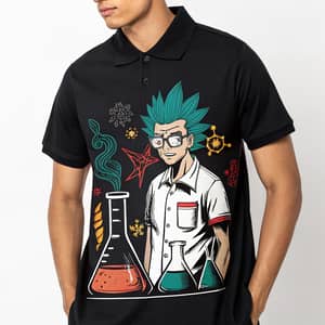 Rock Style Anime Chemistry Polo T-Shirt Design