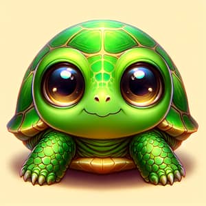 Adorable Baby Turtle - Cutest in the World with Vibrant Green Skin