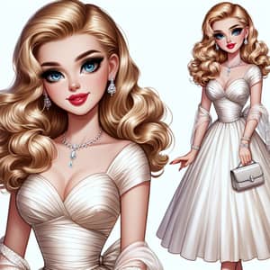 Glamorous Princess Peach Cosplay | 1950s Film Star Costume