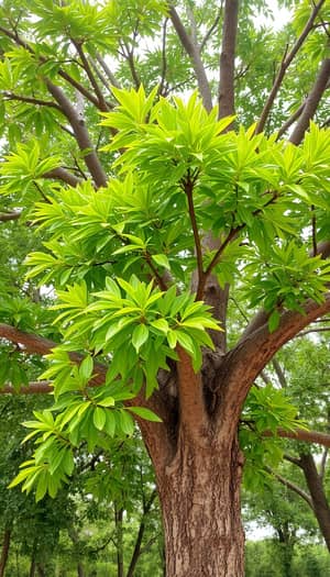 Realistic Tree with Lush Green Leaves in Nature