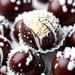 Winter Wonderland Chocolate-Covered Ice Cream Truffles