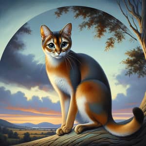 Un Gato: Graceful Feline in a Serene Setting