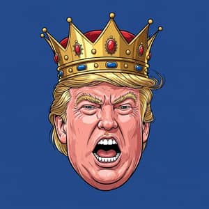 Donald Trump Cartoon King Hat Profile
