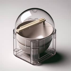 Transparent Bowl and Chopsticks Storage Box