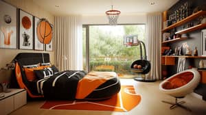 Vibrant Basketball-Themed Bedroom Ideas