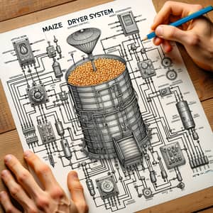 Detailed Maize Dryer Schematic | Moisture & Temperature Sensors, Powering & Motor Control