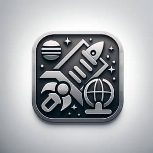 Daily Space News Icon | Metallic Design