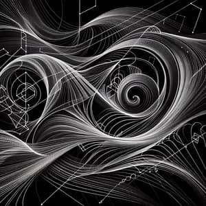 Monochrome Waves and Golden Ratio Elegance