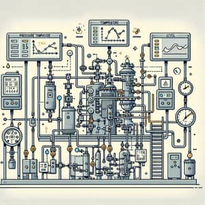 Pressure Temperature Level in Automation Scheme for Oil Fraction Cleaning