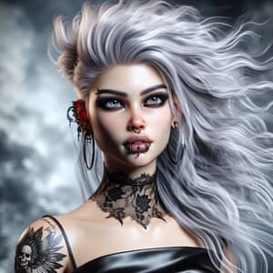 Detailed Gothic Hispanic Woman Artwork - High-Definition Render