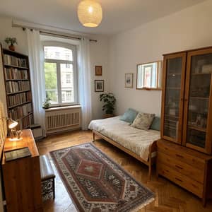 Cozy Mid-Century Bohemian Room Design