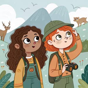 Disney-Inspired Adventurous Girls in Nature