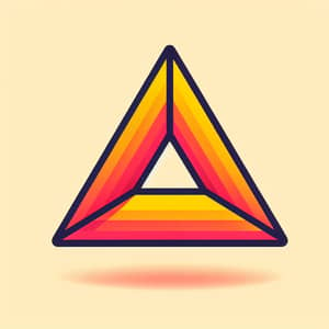 Vibrant 2D Scalene Triangle Illustration