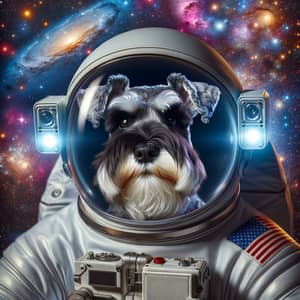 Schnauzer Astronaut Exploring the Cosmos