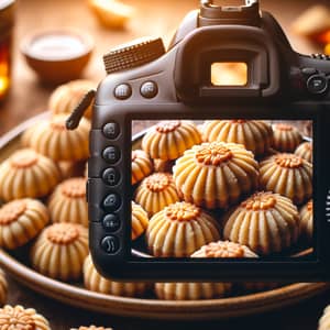 Meticulously Arranged Maamoul Cookies: Delicate Details & Textures