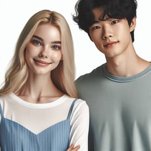 Blonde Russian Woman & Black Korean Man | Casual Friendship