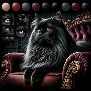 Regal Black Cat | Majestic Gothic-Inspired Artwork