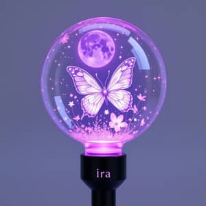 Unique Kpop Lightstick Design with Butterfly & Moon