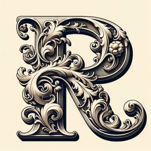 Elegant Letter R for Romeo and Juliet