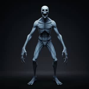 Mysterious 6ft Creature: Pale Blue Horror