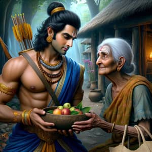 Shri Ram Visits Shabari's Calm Forest Hut