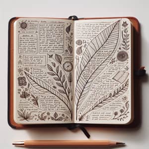 Open Notebook with Handwritten Notes