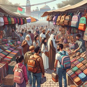 Backpack and Satchel Sale - Vibrant Marketplace Fun