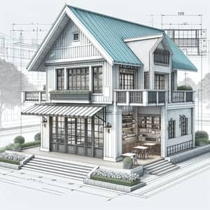 Blueprint for Single-Story Shop, Cafe & Restaurant