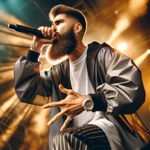 Bearded Mexican Rapper Captivates the Stage