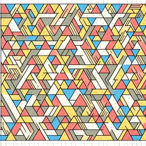 Colorful Triangle Tessellation | Student Art Project