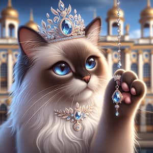 Asian Cat Princess: Regal Elegance in a Palace