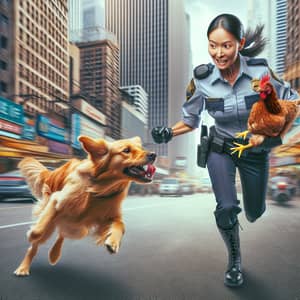 Police Dog Chase: Playful Pup and Chicken Thief