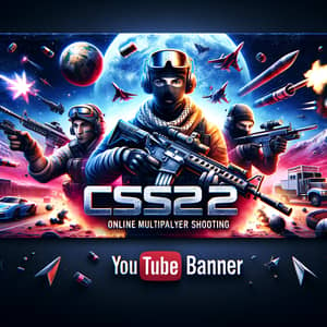 Intense Multiplayer Shooting Video Game - CS2 Theme Banner