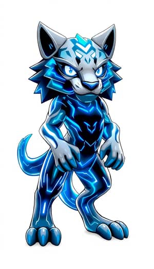 Futuristic Energy Wolf Mascot Design