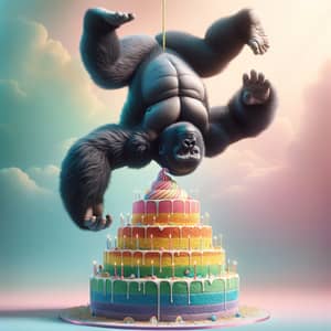 Gorilla Gymnastics & Rainbow Cake for 3-Year-Old Parties