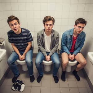 Men Pooping Together - A Unique Perspective