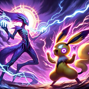 Epic Battle: Mewtwo vs Pikachu - Intense Showdown