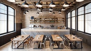 Industrial-Themed Restaurant Interior Design Ideas