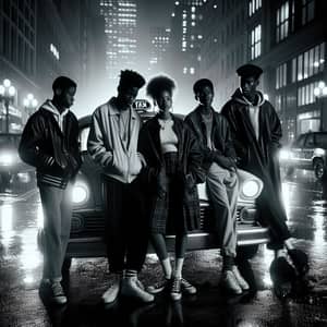 Urban Noir Film Featuring Stylish African American Teenagers