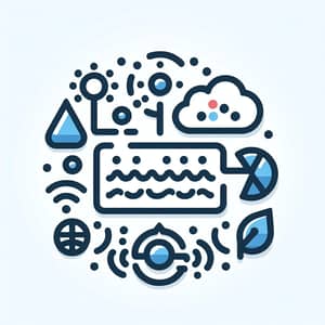 Environmental Data Telemetry Icon - Air, Water, Terrestrial Symbols