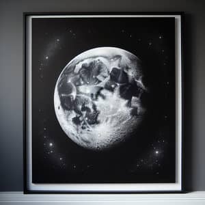 Majestic Moon in Star-Studded Night Sky Art