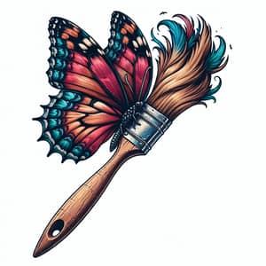 Butterfly Wings Paintbrush Tattoo Design Inspiration