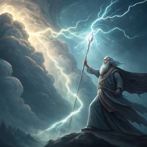 Wisdom God with Thunder and Lightning