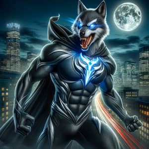 Wolf Superhero - Muscular and Powerful Defender of the Night