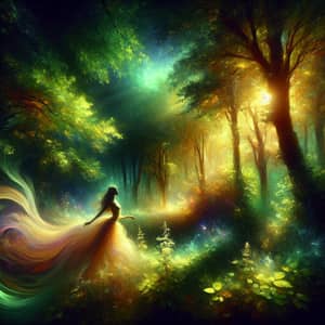 Dance of Light in a Mystical Forest