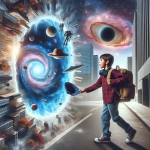 Young Hispanic Boy's Fantastic Journey Through Dimensions